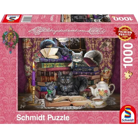 Schmidt Spiele Puzzle - Märchenstunde mit Katzen, 1000 Teile
