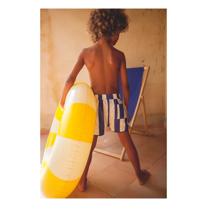 Marlot Paris Short de Bain Ibiza Rayé | Bleu roi