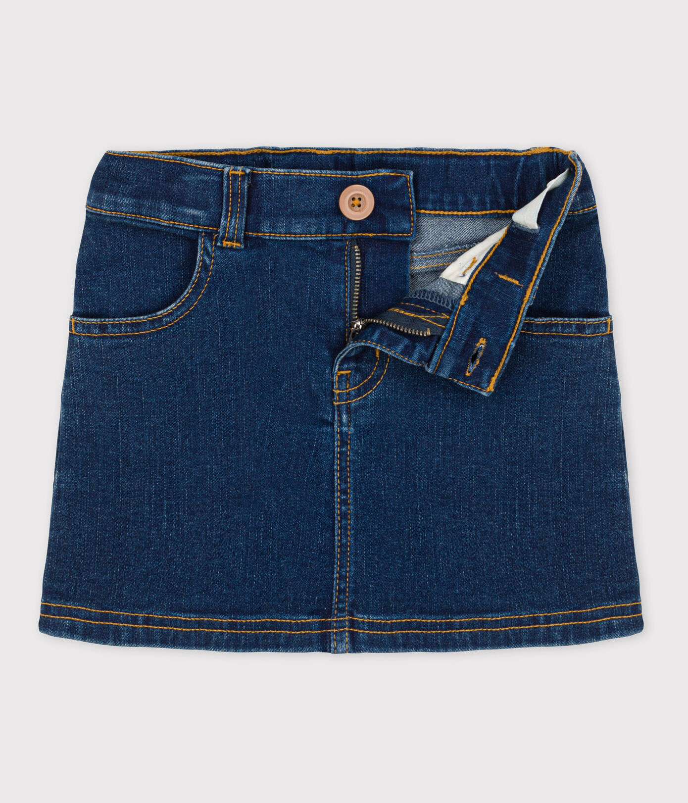 Jupe droite en denim enfant fille