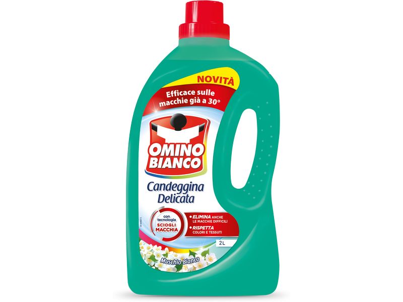 Omino Bianco Sanftes Bleichmittel 2 l Sanftes Bleichmittel entfernt selbst schwierige Flecken