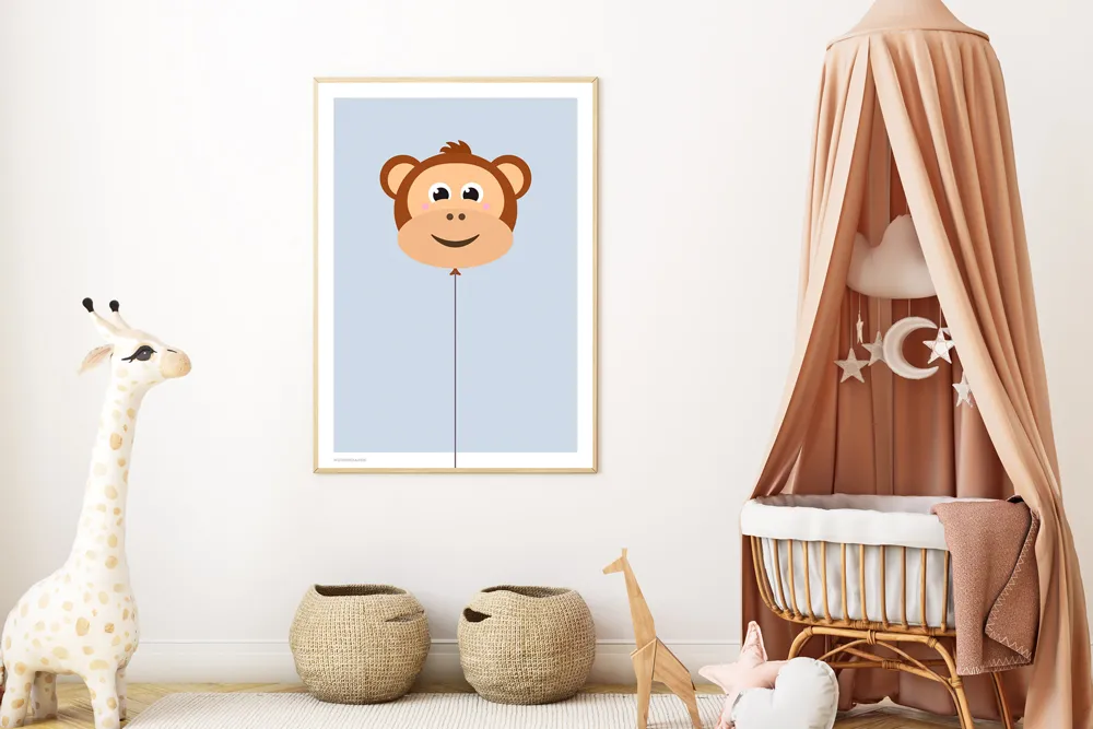 Poster&Frame Plakat - Balloon Monkey