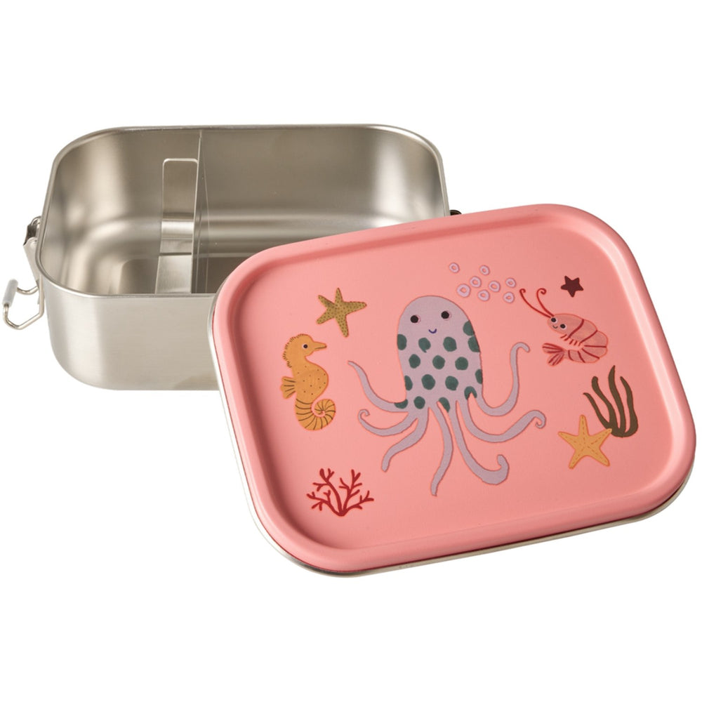 Køb Rice Coral Ocean Print Stainless Stål Madkasse Med Bevægelig Opdeler Small 800 Ml