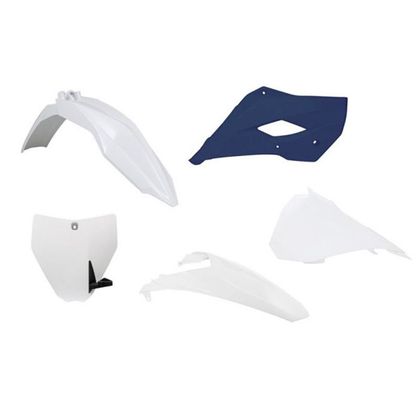Kit plastiques R-tech 5 p blanc-HSQ bleu - Bleu