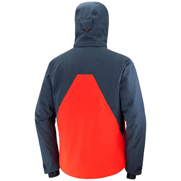 Veste de ski SALOMON HIGHLAND JACKET M CARBON/FIERY RED