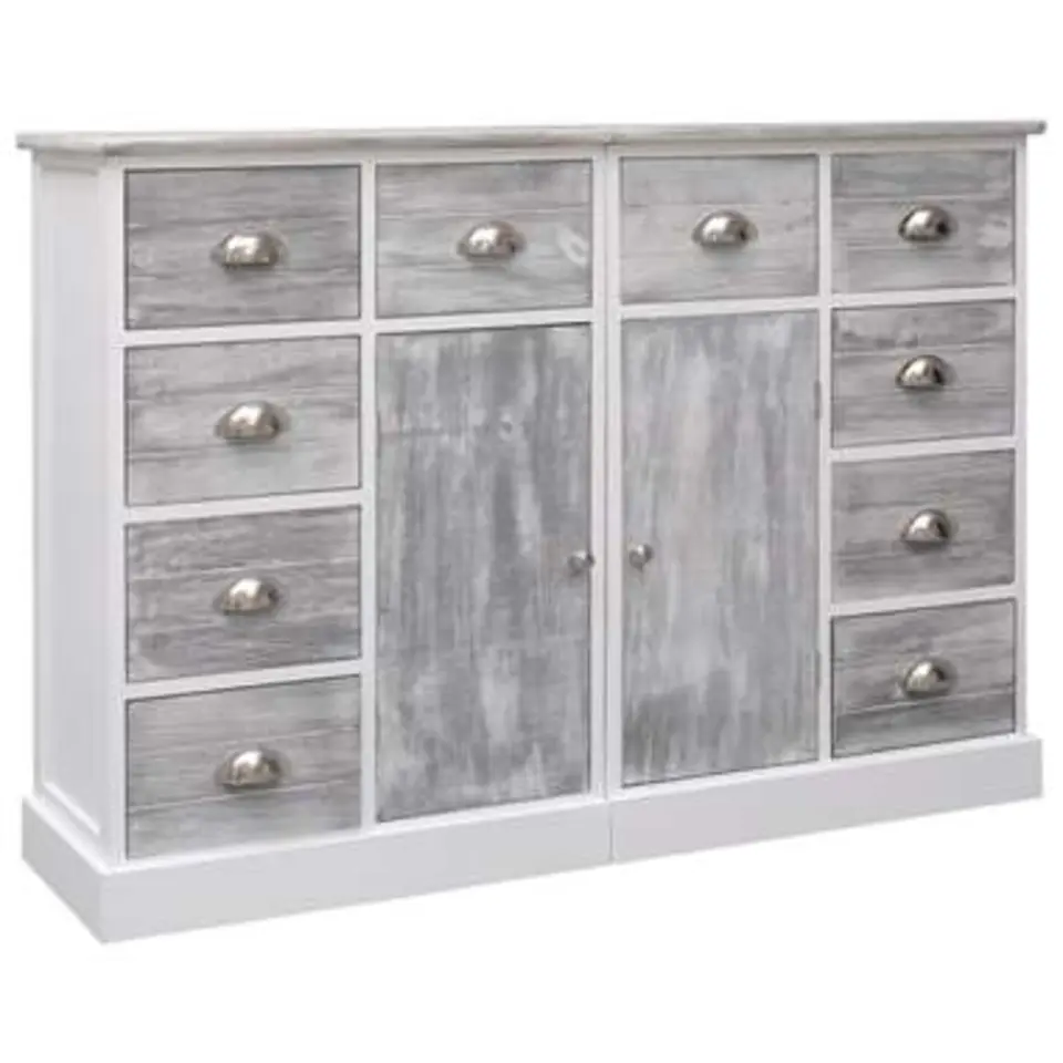 vidaXL - Dressoir - Grijs - Hout
