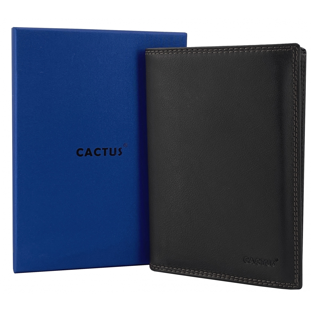 Cactus Portefeuille cuir de vachette anti-RFID Cactus