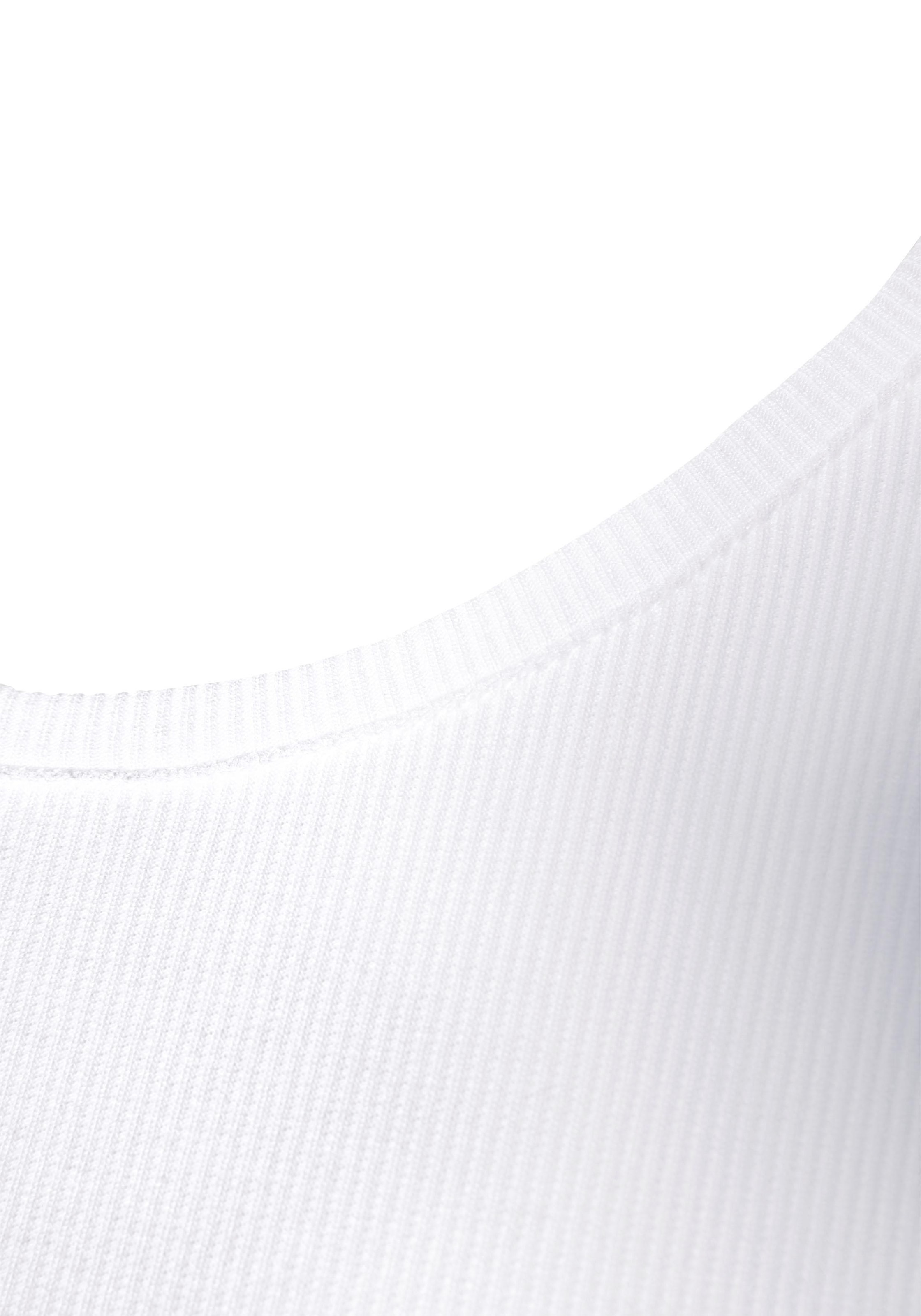 LASCANA T-Shirt , aus weicher Rippware