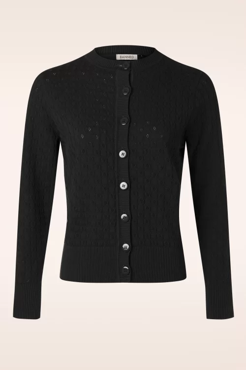 Banned Retro Katie cardigan in zwart
