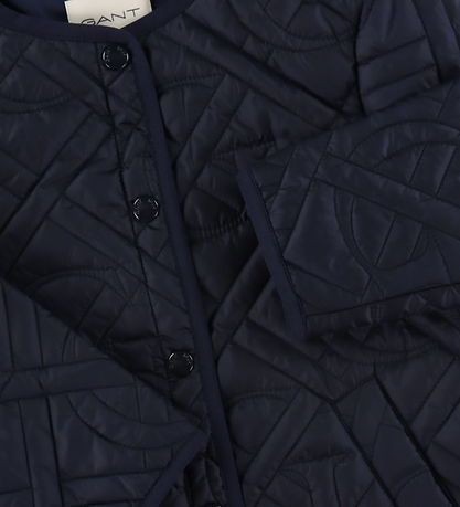 GANT Thermomantel - Monogramm Quilted - Evening Blue