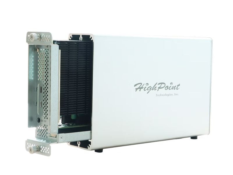 Highpoint Externes Gehäuse RocketStor 6661B-NVMe M.2 Thunderbolt 3 zu NVMe RAID Adapter