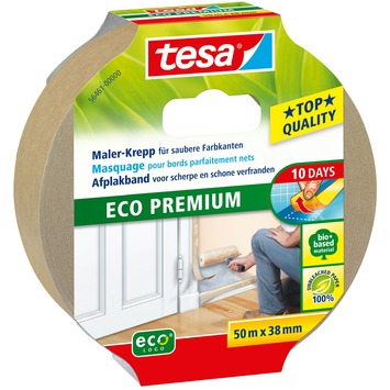 Tesa afplaktape eco premium 38 mm 50 meter beige
