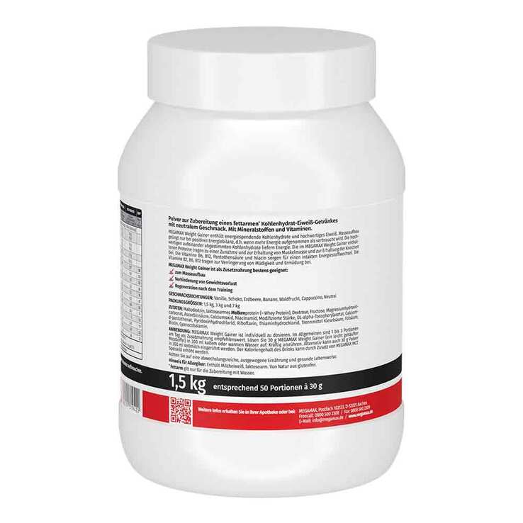 Weight Gainer Megamax Neutral Pulver, 1500 g