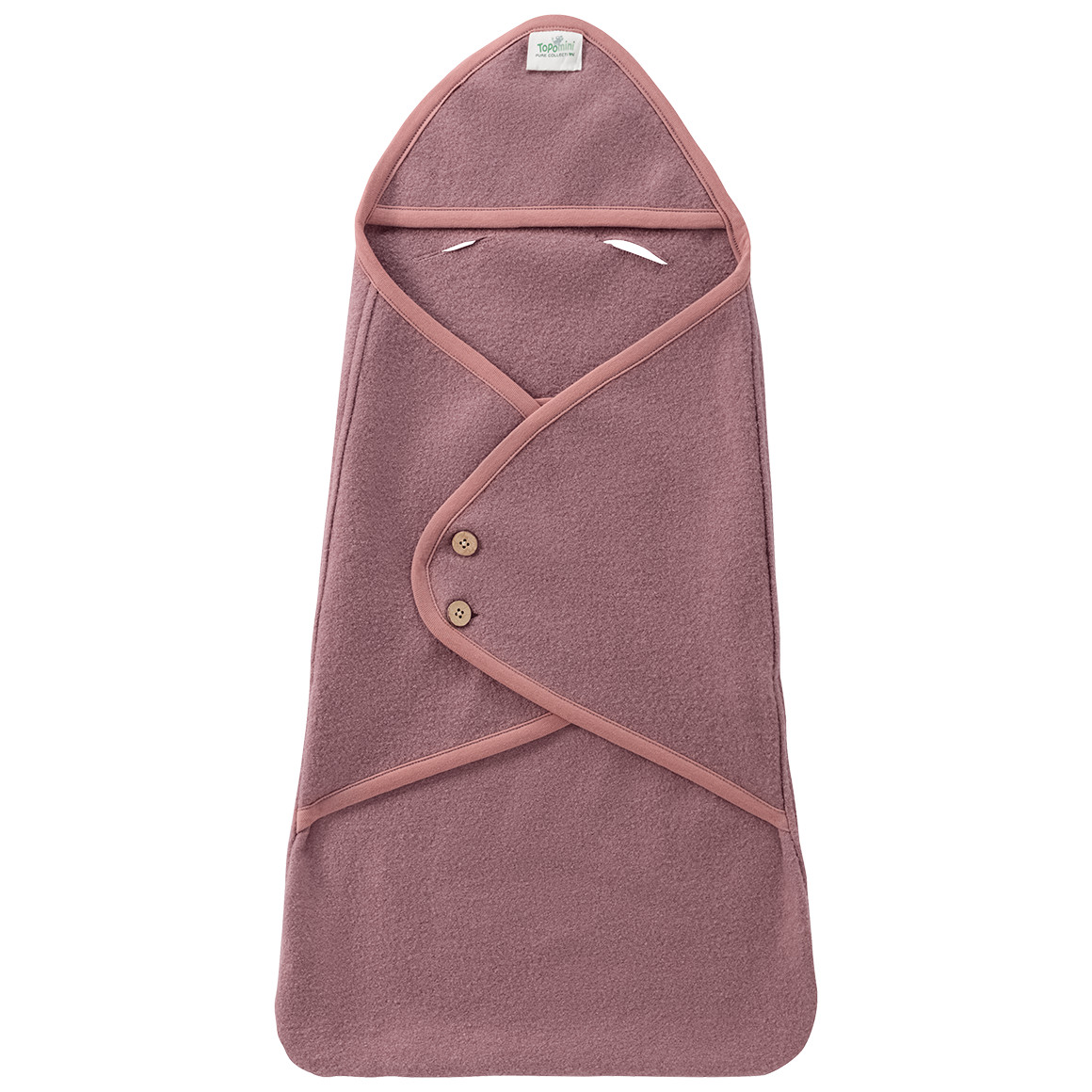 Topomini Pure Collection Newborn Wollwalk-Fußsack rosa