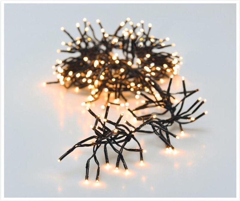 Clusterverlichting - 192 LED - Kerstverlichting - Warm wit - Batterij - Lichtfuncties - Timer - Geheugen