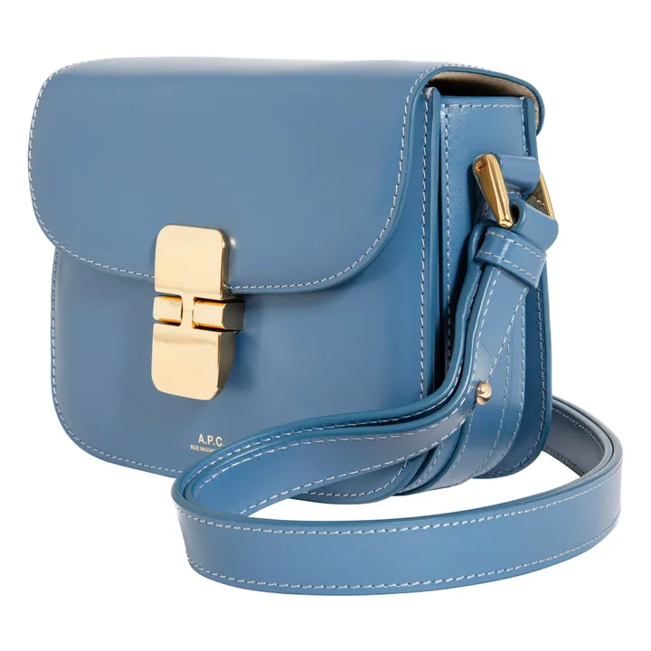 A.P.C. Sac Grace Mini Cuir Lisse | Bleu