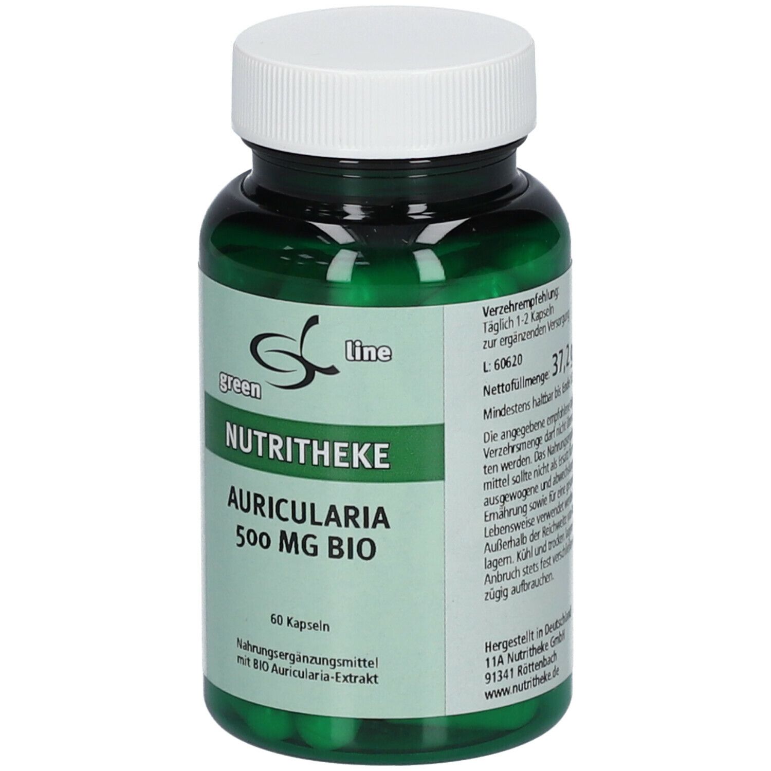 green line NUTRITHEKE AURICULARIA 500 mg BIO
