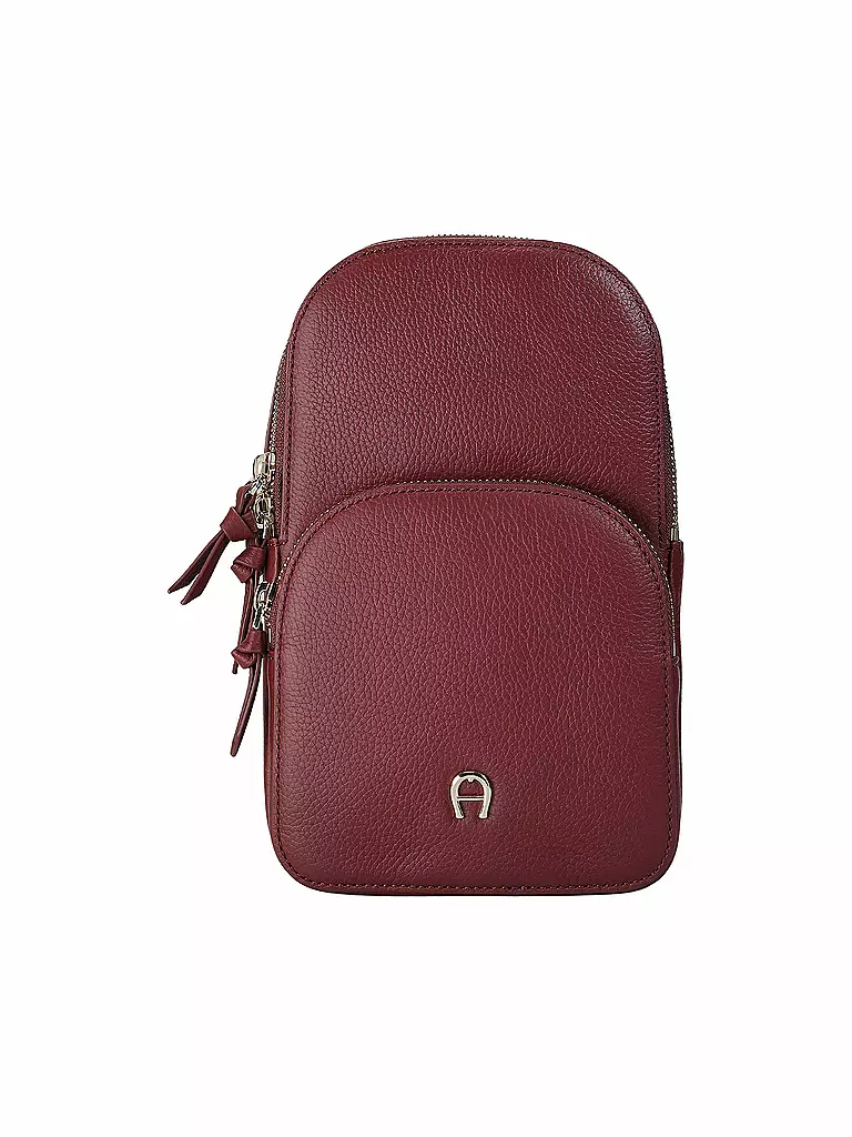 AIGNER Ledertasche - Umhängetasche ZITA SLING CROSSBODY dunkelrot