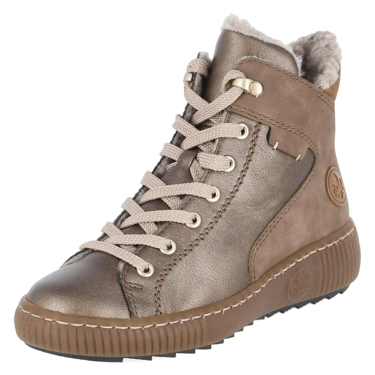 RiekerSchnürstiefeletten - bronze