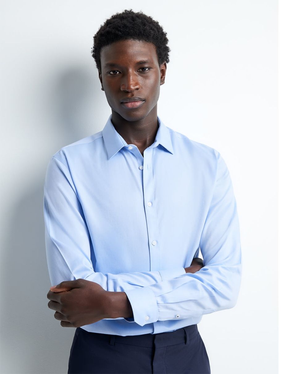 Chemise extra-slim sans repassage unie
