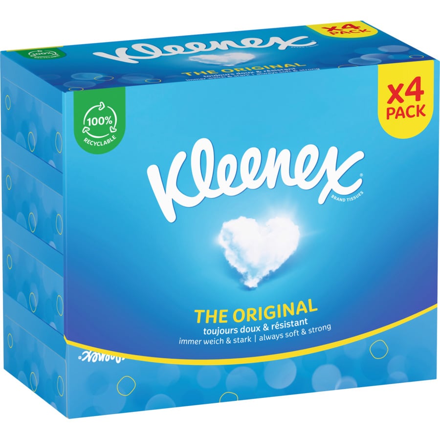 Veltie Kosmetiktücher Würfel 4 x 60 Stück