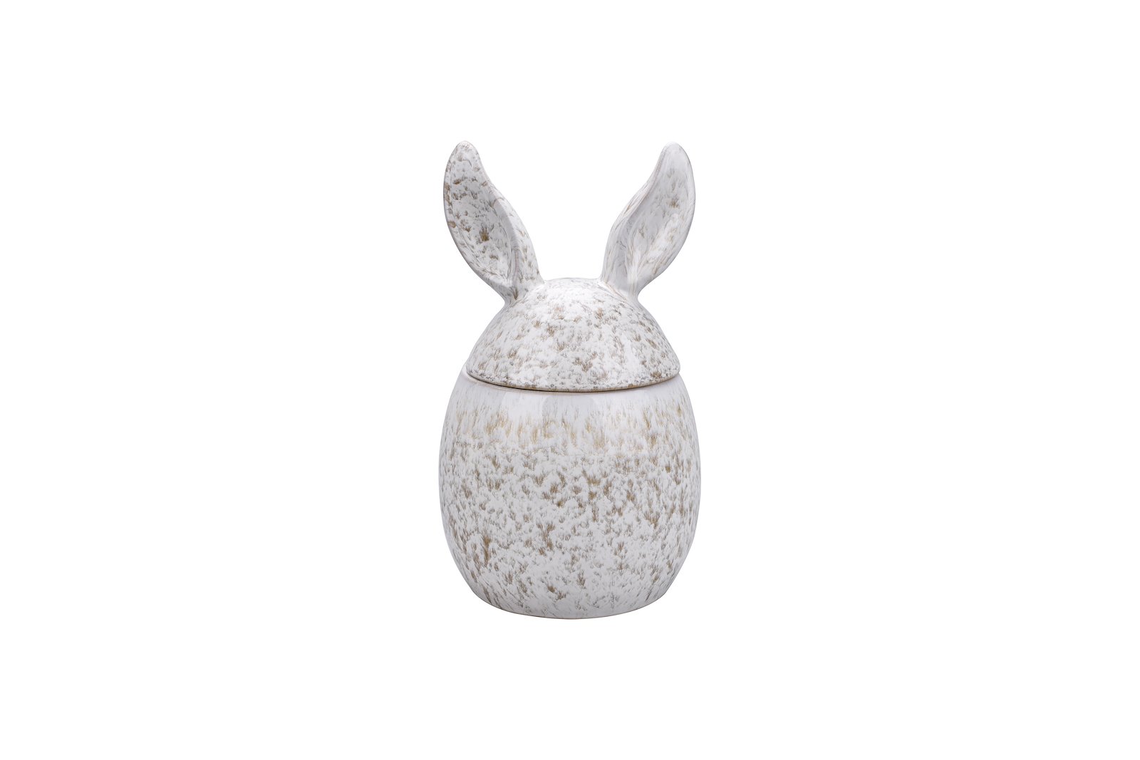 Hana krukke med lokk Offwhite og beige. H23,5 cm