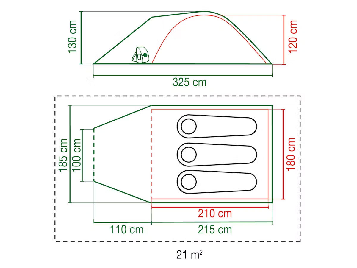 Coleman Darwin 3 Plus BlackOut koepeltent