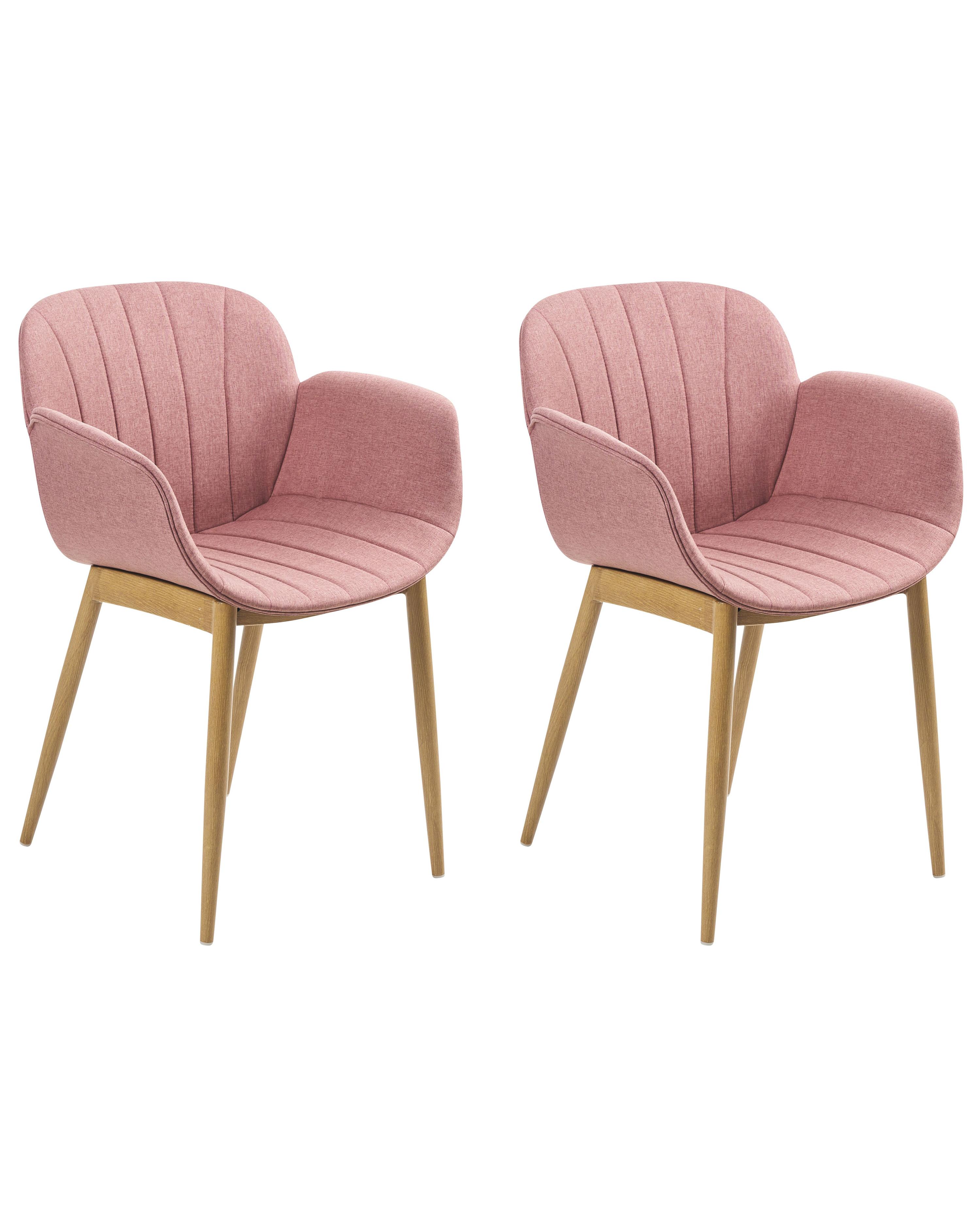 Set van 2 eetkamerstoelen ALICE Roze