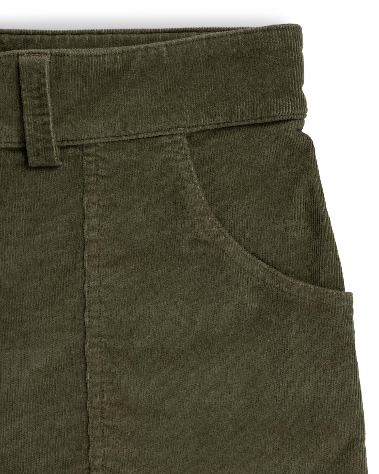 Amundsen Cord G.Dyed Skirt Womens Olive Ash