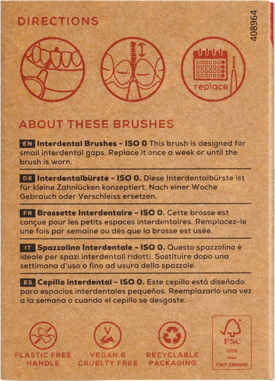 georganics  Interdental Brushes, ISO 0 (6 Stk)
