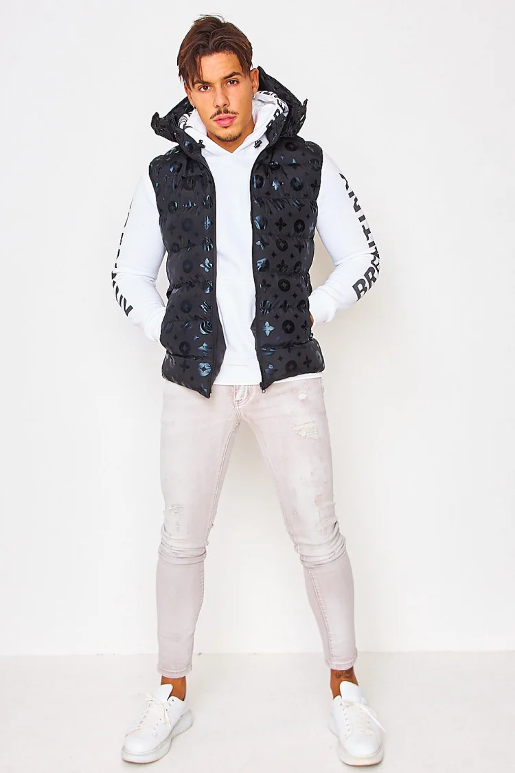 Sweat à capuche blanc Brentiny