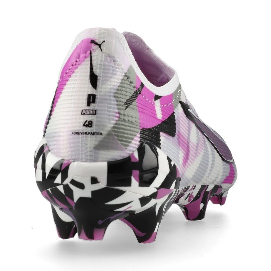 PUMA Ultra 5 Ultimate FG Forever - Blanc/Pure Magenta/Gris/Noir ÉDITION LIMITÉE