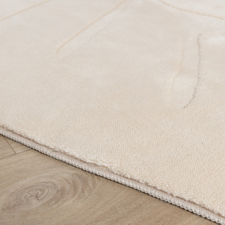 Wasbaar kindervloerkleed - Coco Blad Beige