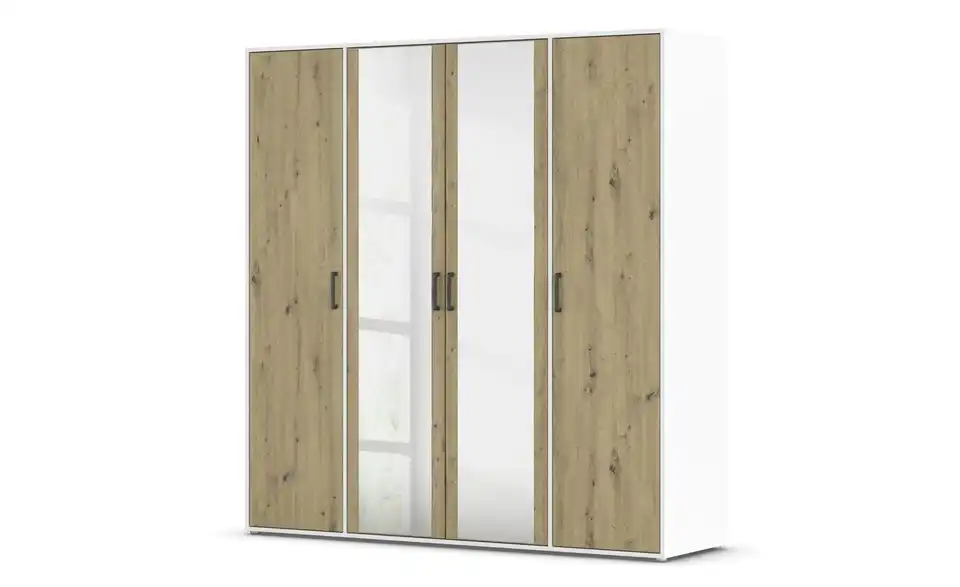 Drehtürenschrank Absetzung: Weiß 187 cm 4 Stück