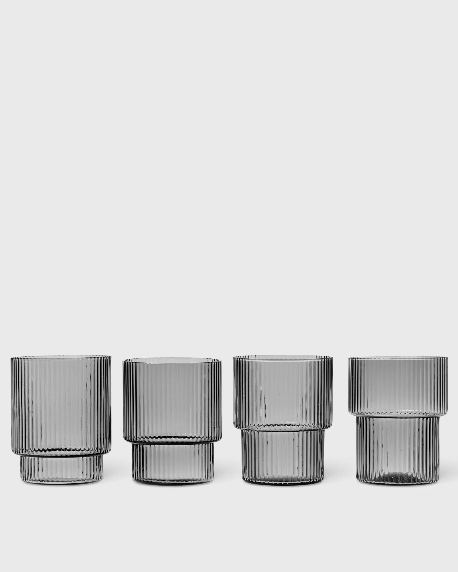 ferm LIVING Ripple Glasses - Set of 4