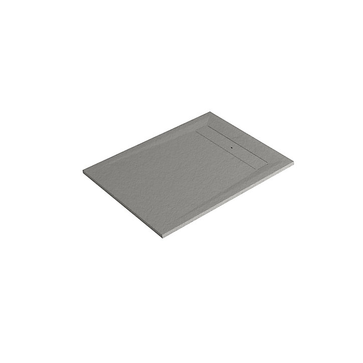 Receveur de douche 90 x 120 cm, résine, gris, GoodHome Luiro