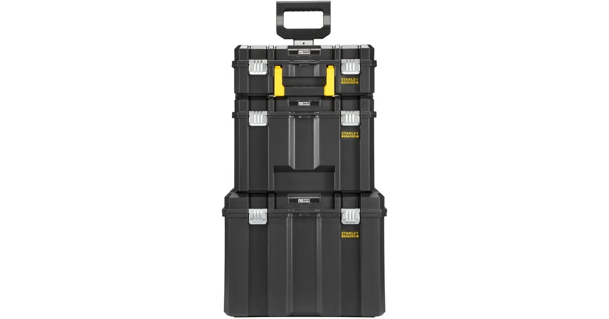 StanleyFATMAX PRO-STACK 3 in 1 moduleerbare opbergkoffers gereedschapsbox  (Zwart/geel)