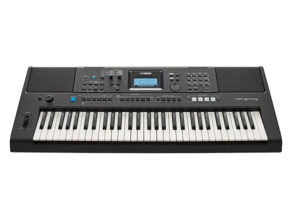Yamaha PSR-E473, Digital synthesizer, Kor, Efterklang, 16 Bit, Sort, LCD, Vekselstrøm