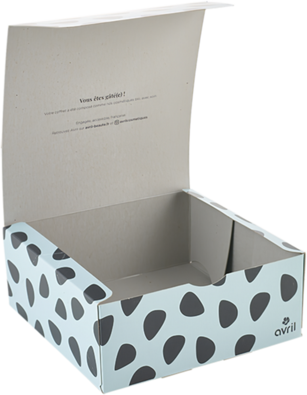 Avril  Empty Box, Large - Blue Pebble