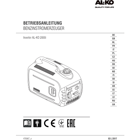 AL-KO 2000i generator