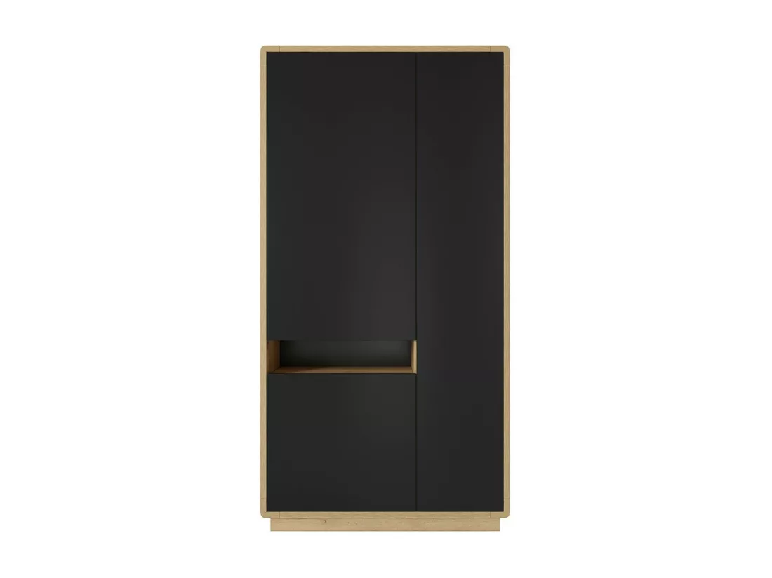 Armoire design avec niche collection VILLA. Couleur chêne et noir
