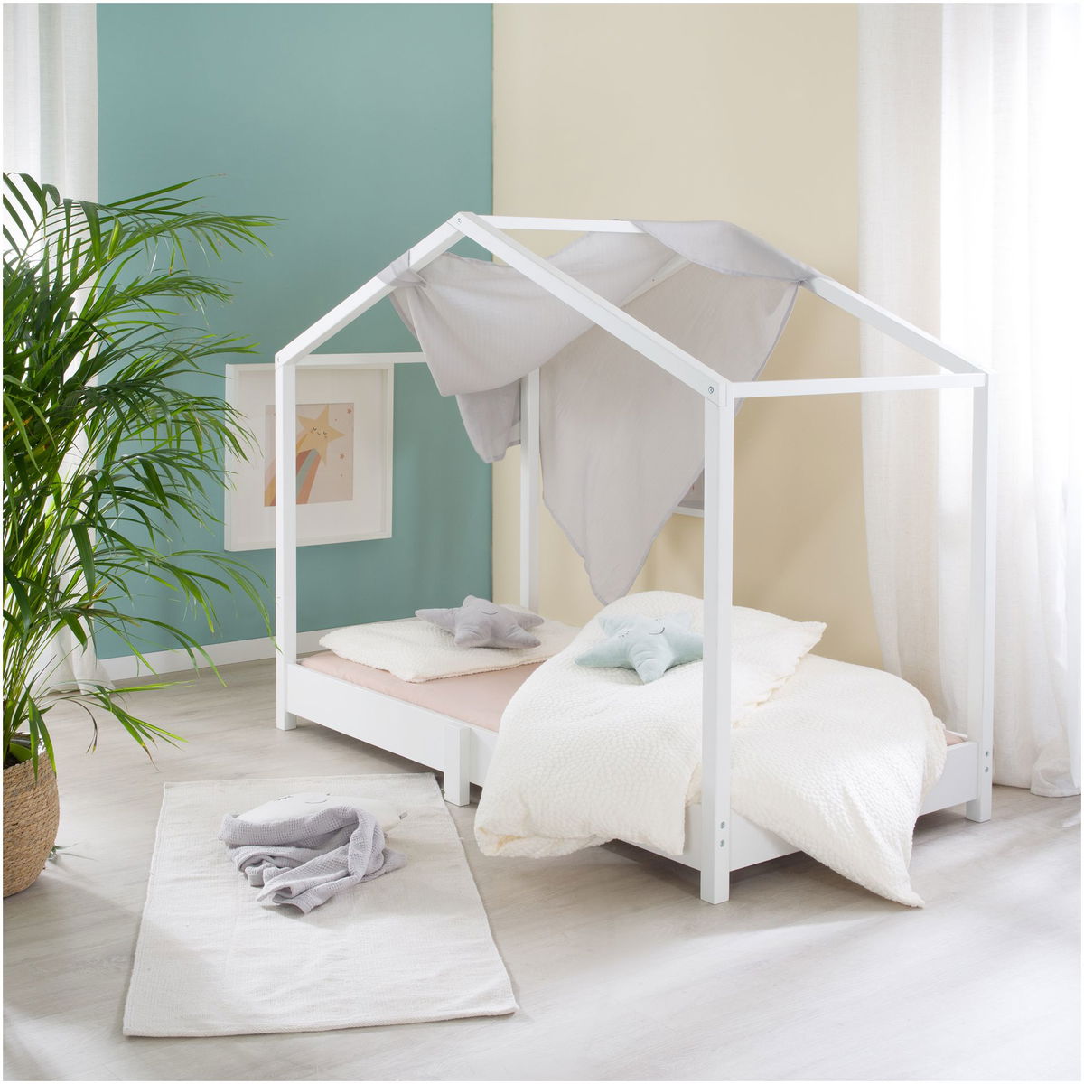 robaroba   Hausbett weiss 70x140cm