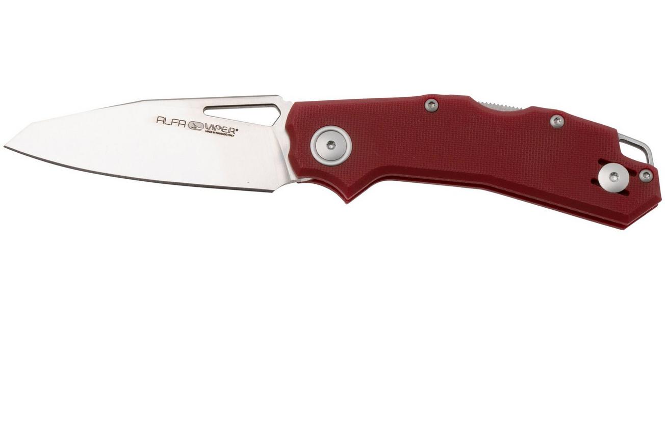 Viper Alfa V6020GR, Satin CPM MagnaCut, Red G10 zakmes, Simone Tonolli design