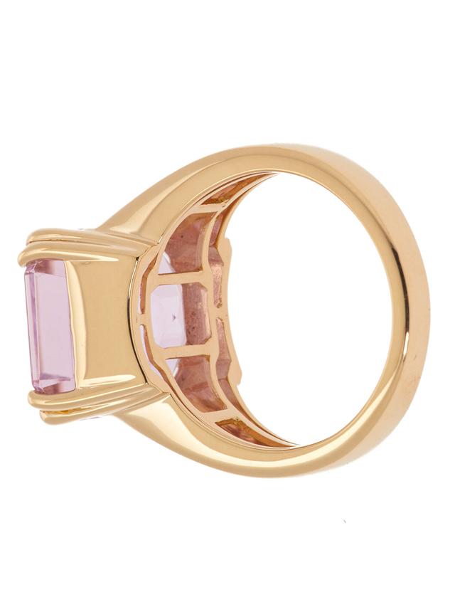 Solitär-Ring, Kunar-Kunzit, AAA, Gelbgold 585