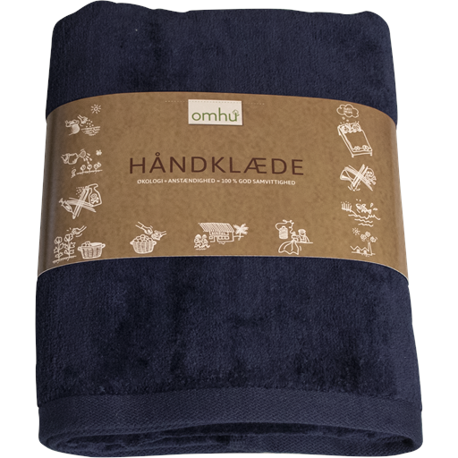 OMHU Frotté Håndklæde, Navy, 50x100 cm