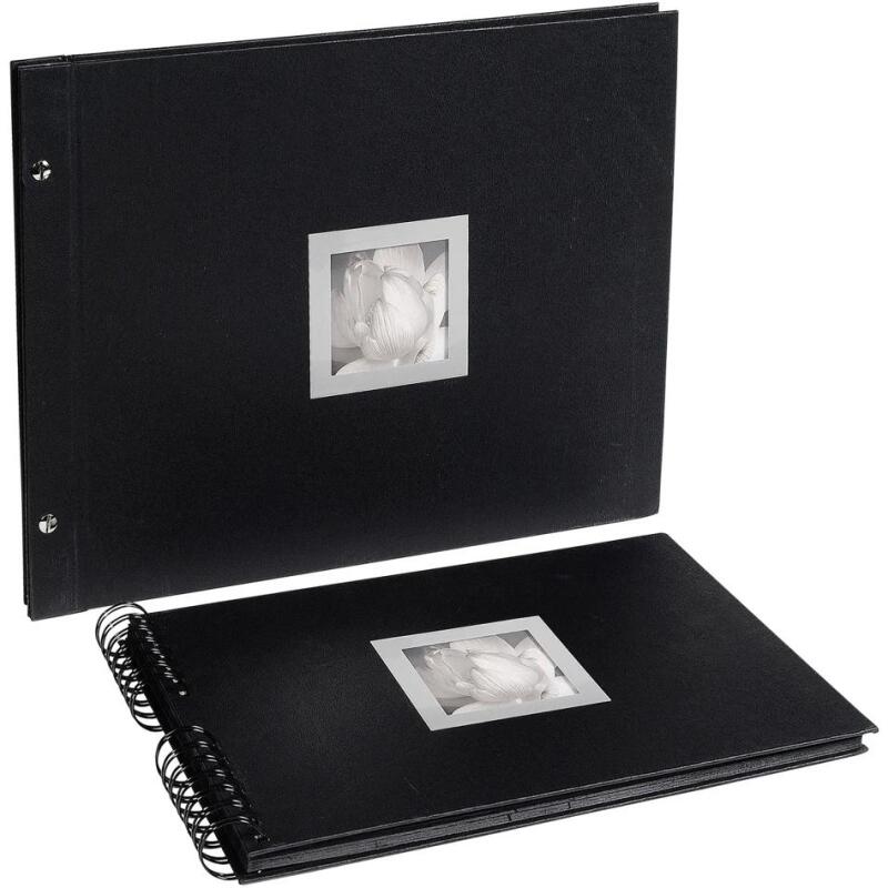 Album photos à vis rechargeable 40 pages noires Ceremony - 37x29 cm - Noir