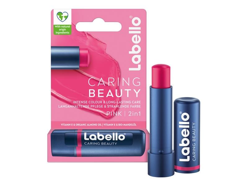 LABELLO Lippenpflege Caring Beauty Pink 4.8 g Lippenpomade mit strahlenden Farbpigmenten für ein strahlendes Lächeln
