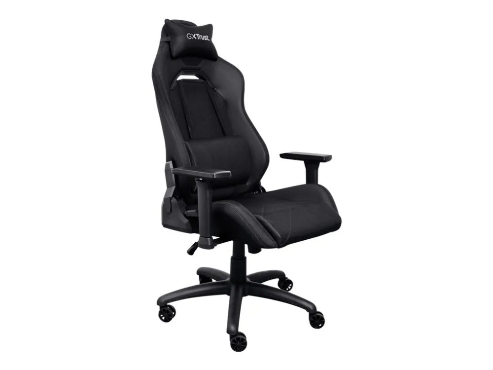 Trust GXT 714 Ruya - Spillestol - armstøtter - T-formet - vippe - drejeled - high-density skum, PU-behandlet læder, plastik - sort