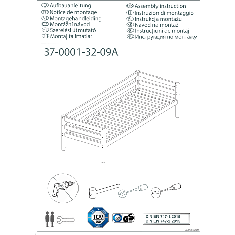 Hoppekids ECO Luxury høj køjeseng 90x200 cm