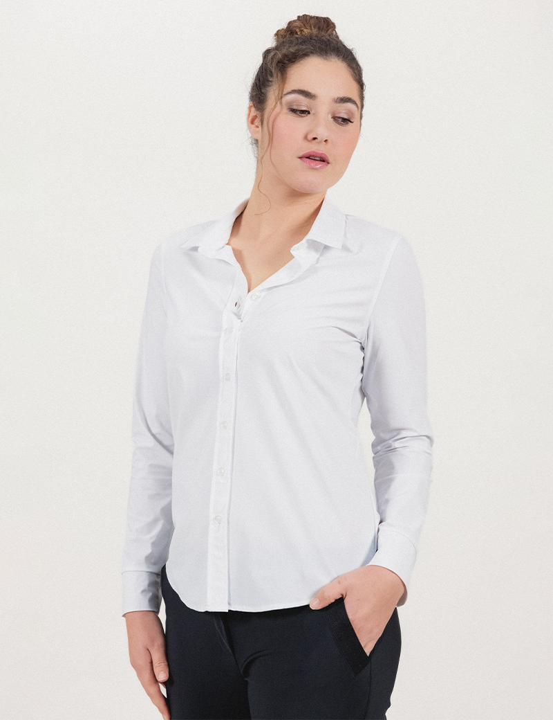 HBT TRANSVERSAL | LADY CHEMISE LOOSE BLANCHE