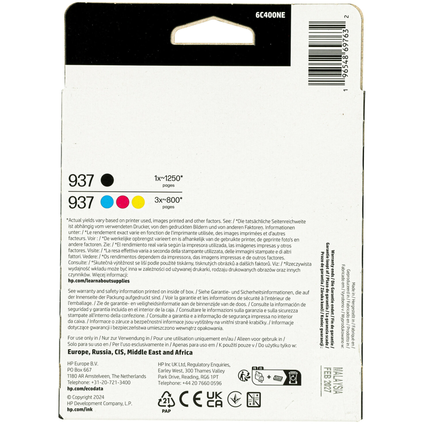 HP Combopack 937 CMYBK